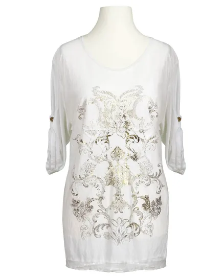 Shirt mit Print in wei� von Fashion Line