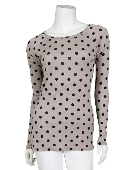 Shirt mit Punkten in beige von Carla Giannini