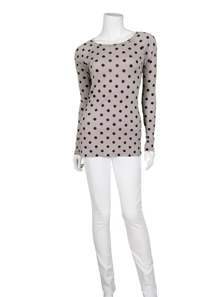Shirt mit Punkten in beige von Carla Giannini