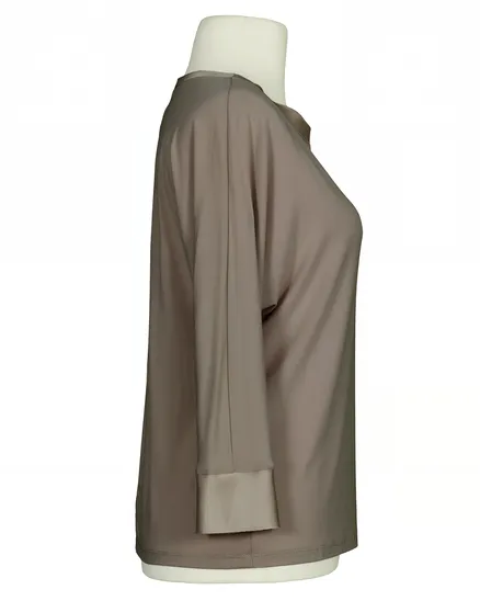Shirt mit Satin in braun von Italia Moda