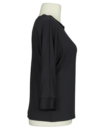 Shirt mit Satin in schwarz von Italia Moda