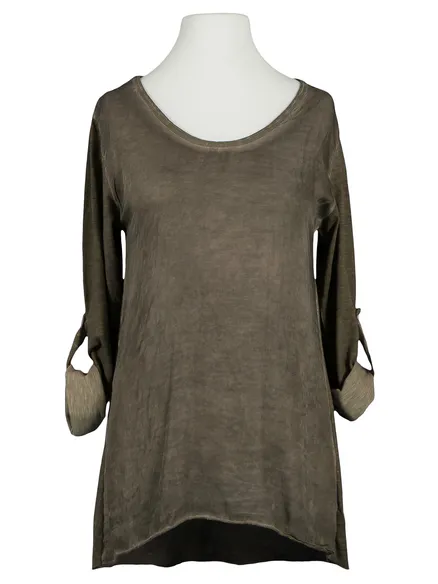 Shirt mit Seide in braun von Spaziodonna