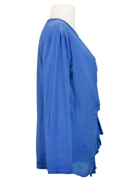 Shirt mit Seide in royalblau von Made in Italy