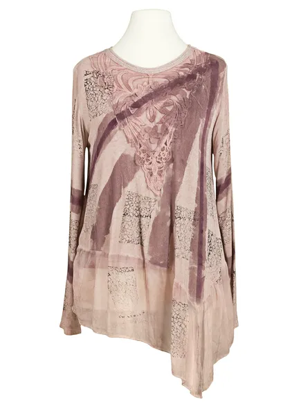 Shirt mit Seide und Print in rosa von Spaziodonna