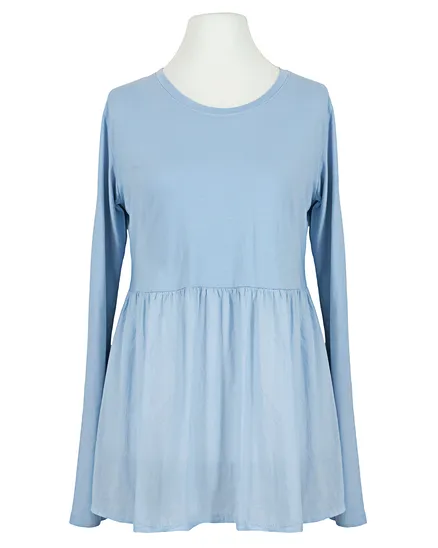Shirt mit Volant in hellblau von Selected Touch