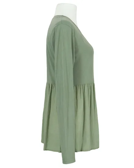 Shirt mit Volant in khaki von Selected Touch