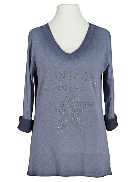 Longsleeve mit Print in blau von Andromede Paris