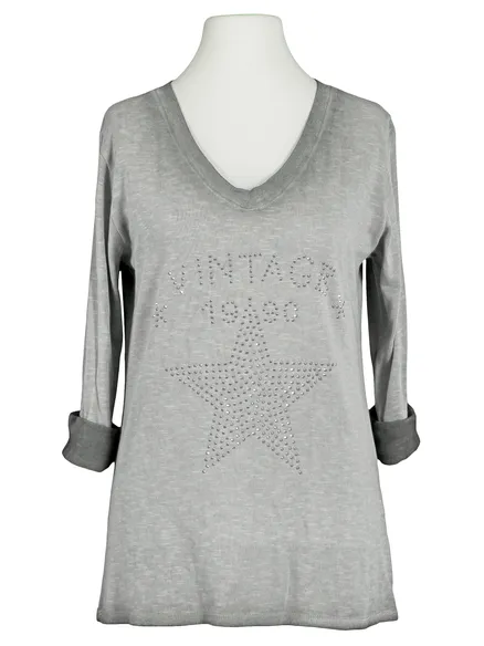 Longsleeve mit Print in grau von Andromede Paris