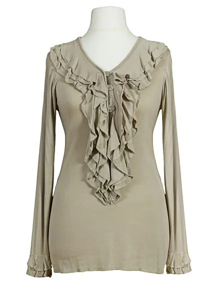 Shirt R�schen in beige von Les bonnes Copines