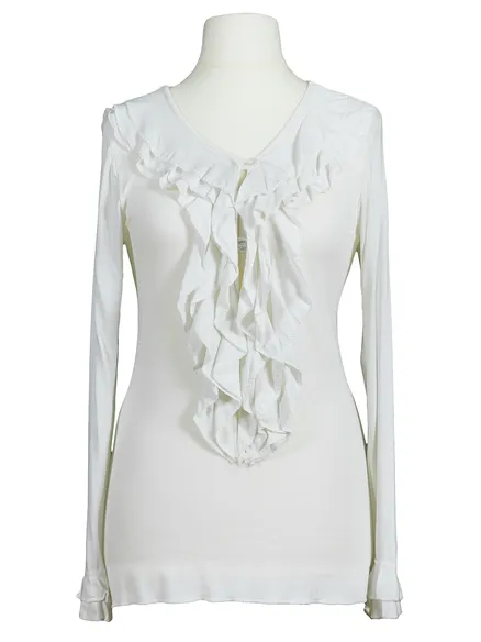 Shirt R�schen in wei� von Les bonnes Copines