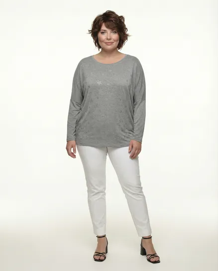 Shirt Sterne in grau von To Shine