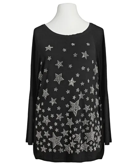 Shirt Sterne in schwarz von To Shine