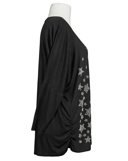 Shirt Sterne in schwarz von To Shine