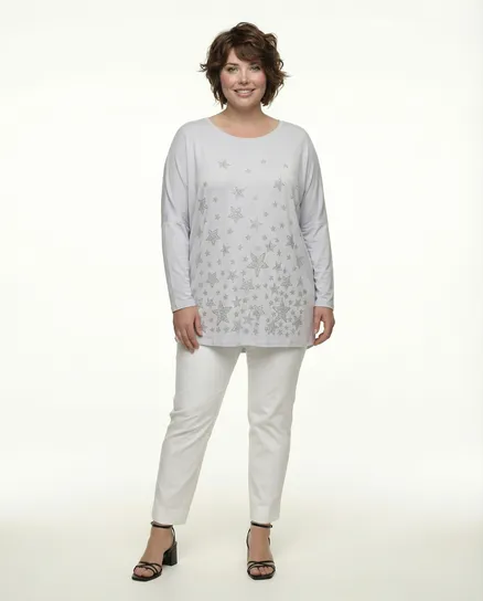 Shirt Sterne in wei� von To Shine