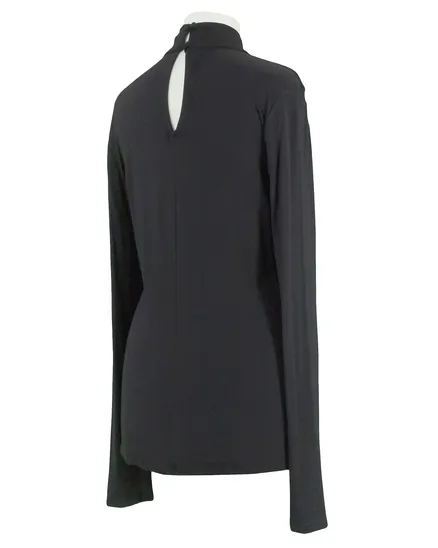Shirt Wickeloptik in schwarz von S-twelve
