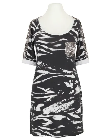 Shirt Zebra Look in schwarz von Farfalla