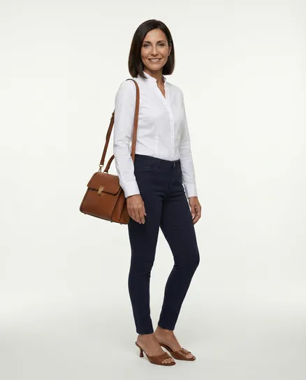Skinny Hose Stretch in blau von N.Carter