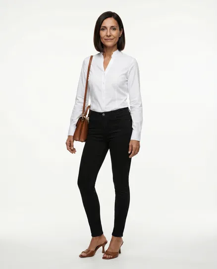 Skinny Hose Stretch in schwarz von N.Carter