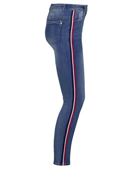 Skinny Jeans mit Streifen in blau von Made in Italy