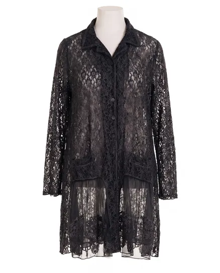 Spitzenjacke mit Seide in schwarz von Manga