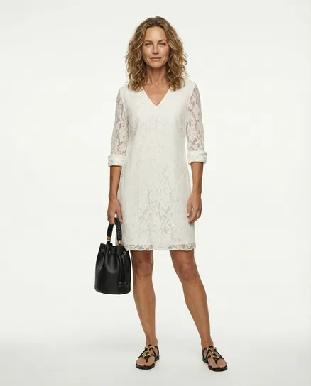 Spitzenkleid in ecru von Respect
