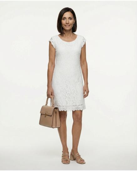 Spitzenkleid in weiss von Spaziodonna