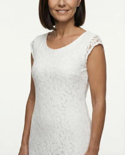 Spitzenkleid in wei� von Spaziodonna