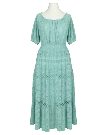 Spitzenkleid Baumwolle in mint von H. Trend