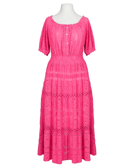 Spitzenkleid Baumwolle in pink von H. Trend