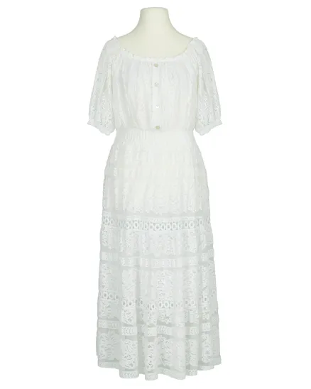 Spitzenkleid Baumwolle in wei� von H. Trend