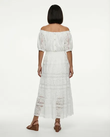 Spitzenkleid Baumwolle in wei� von H. Trend