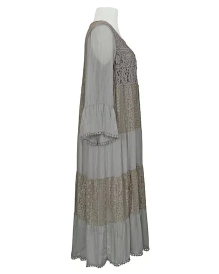 Spitzenkleid mit Seide in braun von Spaziodonna
