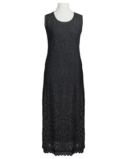 Spitzenkleid mit Seide in schwarz von Spaziodonna