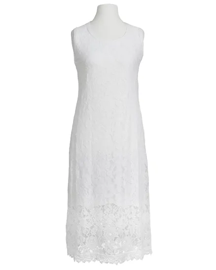 Spitzenkleid mit Seide in wei� von Diana