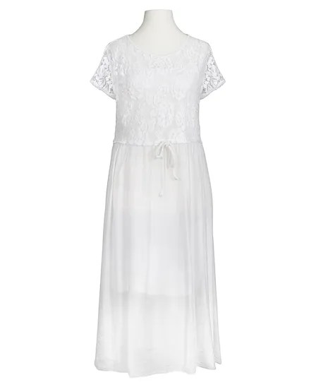 Spitzenkleid 2-tlg. mit Seide in wei� von Diana
