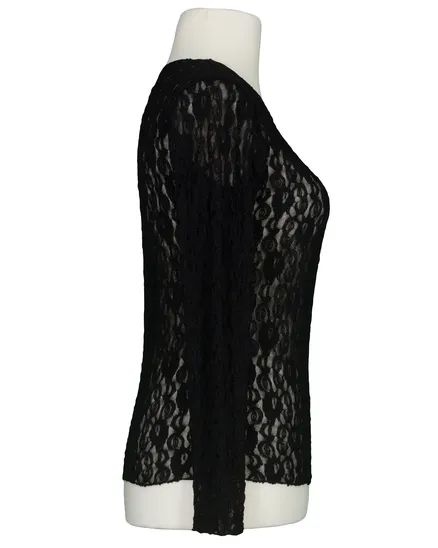Spitzenshirt in schwarz von Made in Italy