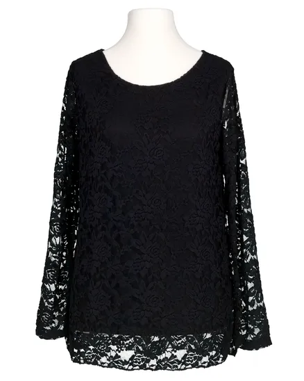 Spitzenshirt in schwarz von Diana