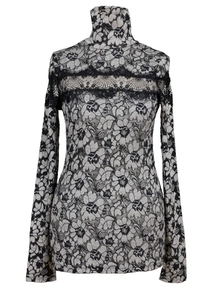 Rollkragenshirt in schwarz von Fashion Elle