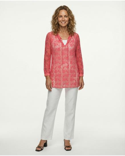 Spitzenshirt Floral in koralle von RESTART