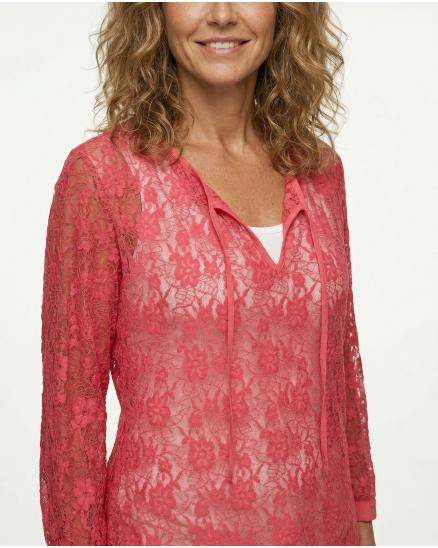 Spitzenshirt Floral in koralle von RESTART