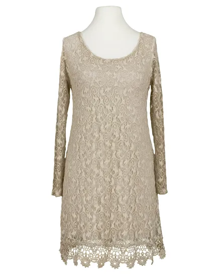 Spitzentunika in beige von Spaziodonna