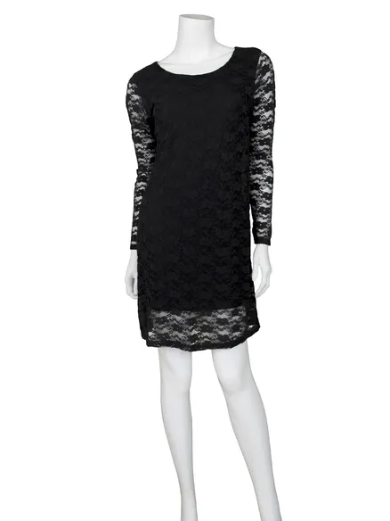 Spitzentunika in schwarz von fashion made in italy