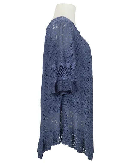 Spitzentunika Baumwolle in blau von Diana