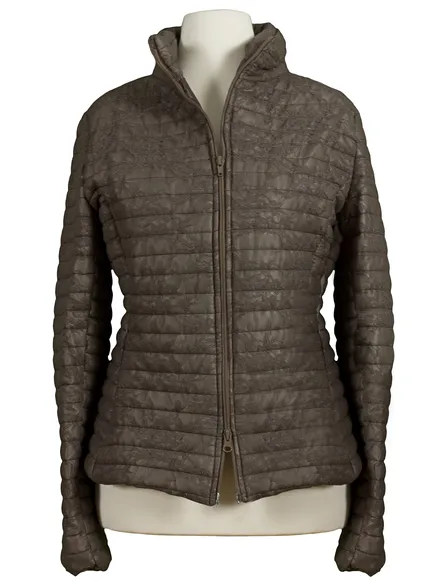 Steppjacke mit Spitze in braun von Diana