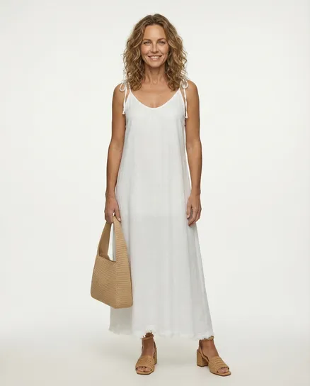 Strandkleid mit Leinen in wei� von Selected Touch