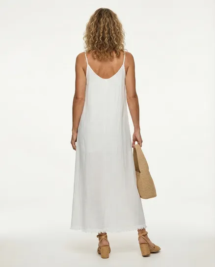 Strandkleid mit Leinen in wei� von Selected Touch