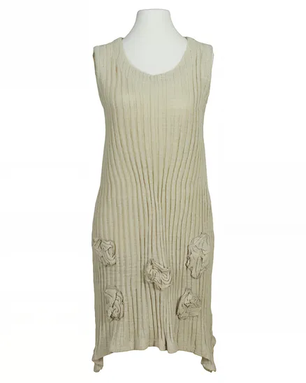 Tunika mit Leinen in beige von Vincenzo Allocca