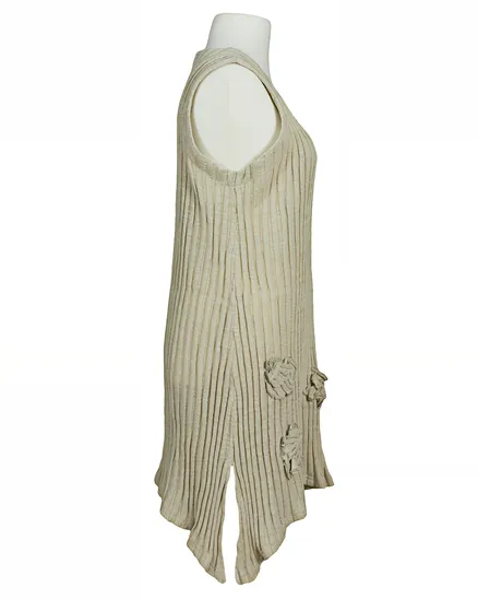 Tunika mit Leinen in beige von Vincenzo Allocca