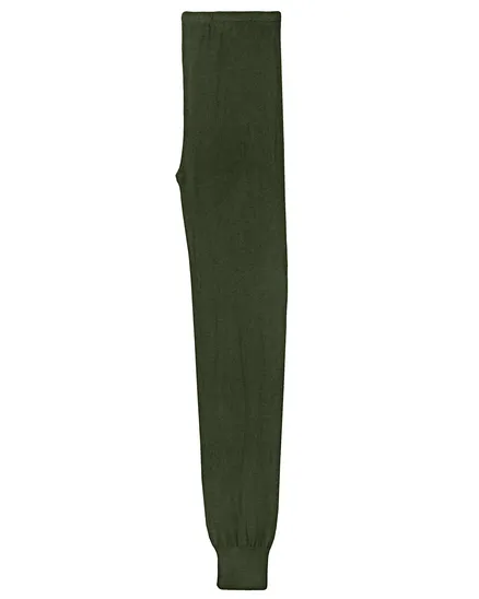 Strick Leggings mit Cashmere in khaki von Made in Italy