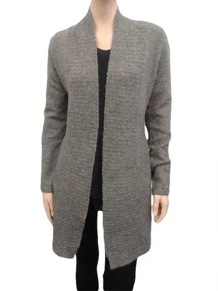 Strick Long Cardigan in grau braun von RESTART